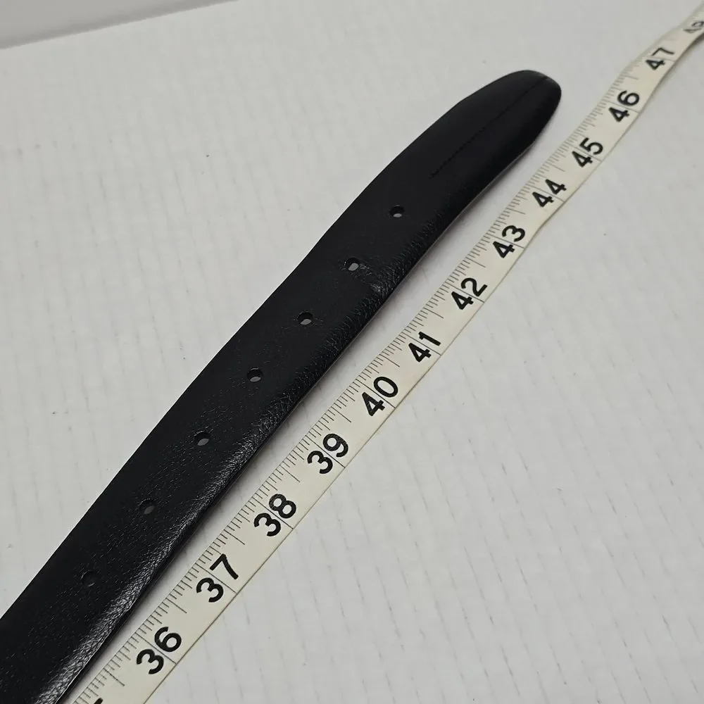 PERRY ELLIS Black Leather Classic Dress Belt 38